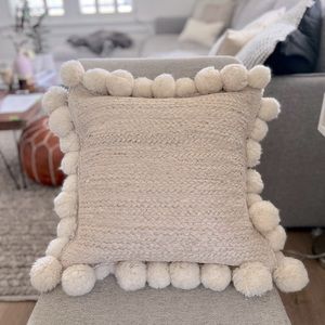 18x18 pom pom pillow